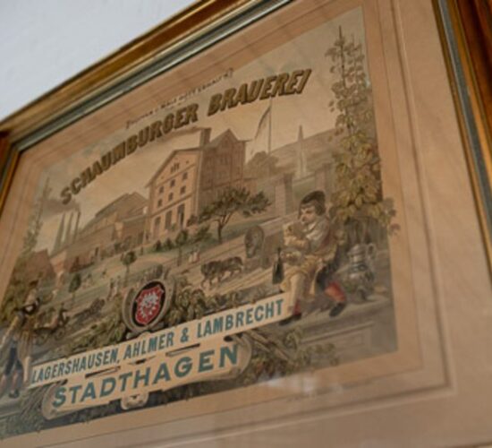Foto eines alten Gemäldebildes der Alten Brauerei Stadthagen